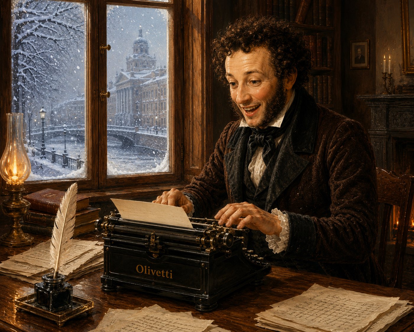Пушкин рекламирует «Olivetti» imgsrc Пушкин рекламирует «Olivetti»